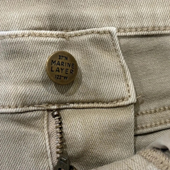 Marine Layer Men’s 5 Pocket Denim Slim Straight Twill Pant Size 32 x 30 NWOT - Picture 4 of 14